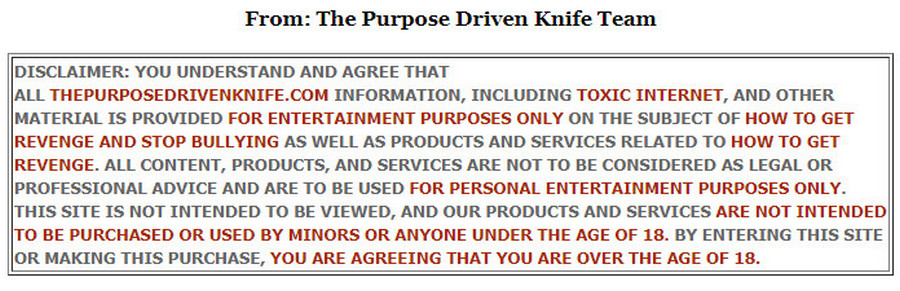 Disclaimer-The-Purpose-Driven-Knife